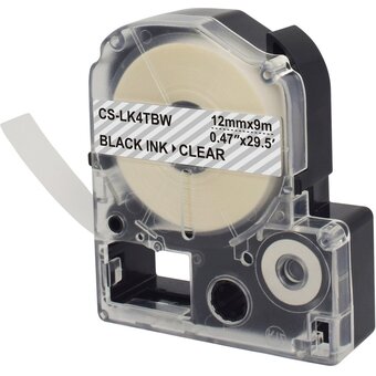 Картридж ленточный Cactus CS-LK4TBW черный для Epson LW300/LW400/LW700/LW600P/LW1000P/K400/Z700/Z900 