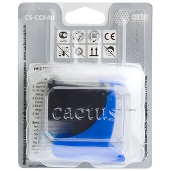  Картридж струйный Cactus CS-CC640 №121 черный 6мл для HP DJ D1663/D2563/D2663/D5563/F2423/F2483/F2493/F4213/F4275/F4283/F4583/PS C4683/C4783 