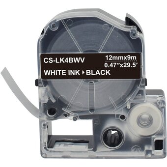  Картридж ленточный Cactus CS-LK4BWV черный для Epson LW300/LW400/LW700/LW600P/LW1000P/K400/Z700/Z900 
