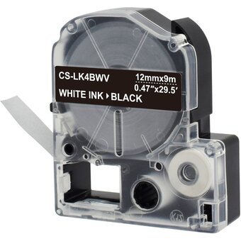  Картридж ленточный Cactus CS-LK4BWV черный для Epson LW300/LW400/LW700/LW600P/LW1000P/K400/Z700/Z900 