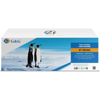  Картридж лазерный G&G GG-CB436A черный 2000стр для HP LJ P1505/ M1120/M1522 