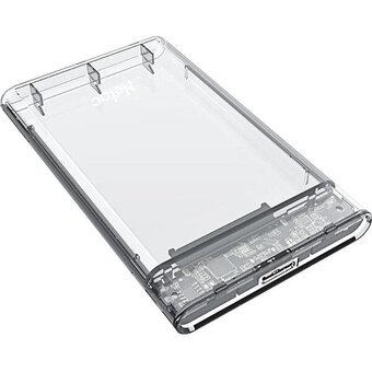  Внешний корпус NETAC WH11 (NT07WH11-30СC) для HDD/SSD 2.5" SATA - USB3.0 прозрачный, C to C cable 
