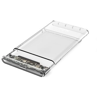  Внешний корпус NETAC WH11 (NT07WH11-30СC) для HDD/SSD 2.5" SATA - USB3.0 прозрачный, C to C cable 