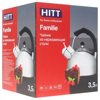  Чайник Hitt Familie H01025 Л3868 3,5л со свистком капсул. дно 