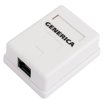  Розетка RJ-45 Generica CS2-1C5EU-12-G белый 