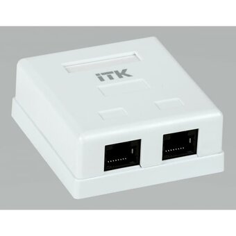  Розетка RJ-45+RJ-45 Generica CS2-1C5EU-22-G белый 