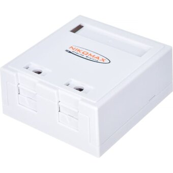  Розетка RJ-45+RJ-45 NIKOMAX NMC-WO2UD2-FT-ST-WT белый 