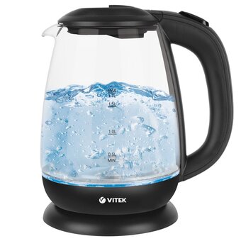  Электрочайник Vitek VT-7058MC черный/стекло 