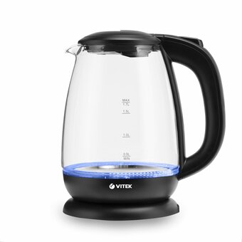  Электрочайник Vitek VT-7058MC черный/стекло 
