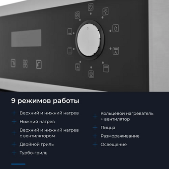  Духовой шкаф ZUGEL ZOE452X стальной 