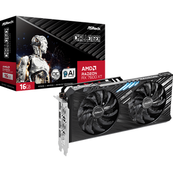  Видеокарта ASRock RX7600XT Challenger (RX7600XT CL 16GO) 16GB OC GDDR6 128-Bit HDMI DPx3 2Fan RTL 