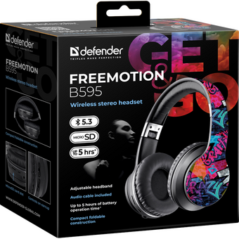 Гарнитура DEFENDER Freemotion B595 (63597) Black+Graffiti 