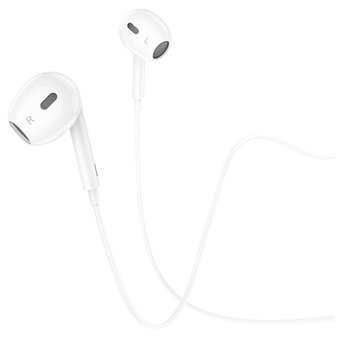  Наушники HOCO M1 Max crystal earphones with mic for Lightning (белый) 