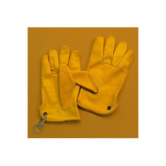  Перчатки цельнокожанные Arcticus 2404-101 из козьей кож/желто-корич/кл.кожи A/резинка/карабин/р.10 