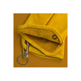  Перчатки цельнокожанные Arcticus 2404-101 из козьей кож/желто-корич/кл.кожи A/резинка/карабин/р.10 