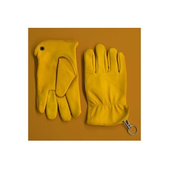  Перчатки цельнокожанные Arcticus 2404-101 из козьей кож/желто-корич/кл.кожи A/резинка/карабин/р.10 