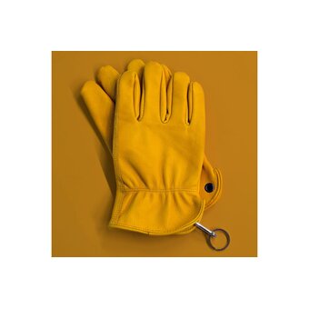  Перчатки цельнокожанные Arcticus 2404-101 из козьей кож/желто-корич/кл.кожи A/резинка/карабин/р.10 