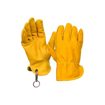  Перчатки цельнокожанные Arcticus 2404-101 из козьей кож/желто-корич/кл.кожи A/резинка/карабин/р.10 