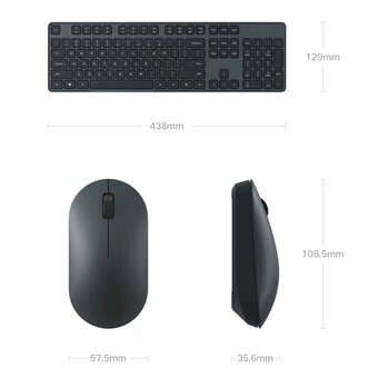  Клавиатура и мышка беспроводная Xiaomi Mijia Wireless Set 2 (WXJS02YM) Black клавиатура EU 