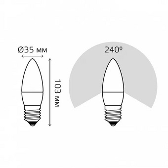  Лампа светодиодная Gauss Elementary 30222 12Вт E27 свеча 220B 4100K св.свечения белый нейтральный уп/10шт 