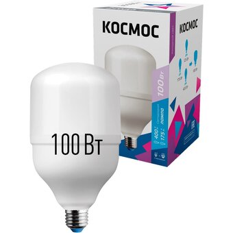  Лампа светодиодная КОСМОС HWLED (LksmHWLED100WE2765) 100W 220V E27 6500K 