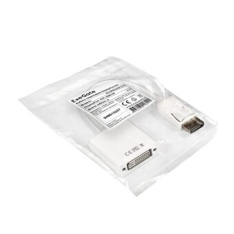  Кабель-переходник ExeGate EX-DPM-DVIF-0.15 EX284909RUS DisplayPort-DVI 20M/19F 0,15м 