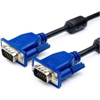  Кабель Bion BXP-VGA2-030 VGA 15M/15M, экранированный, феритовые кольца, черный, 3м 