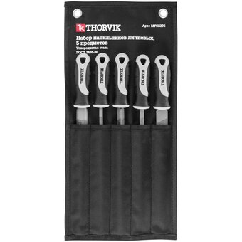  Набор напильников личневых Thorvik MFSS205 (52285) 200 мм, 5 предметов 