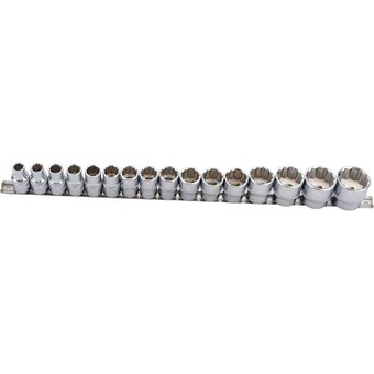  Набор торцевых головок на планке JTC T416M 12гр. 1/2" 10-32мм 