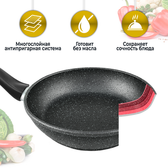  Сковорода Нева Металл Посуда Готовить легко stone GL2120Y а/пр литая 20см 