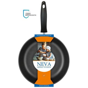  Сковорода Нева-Металл N122 а/пр литая 22см Neva Black 