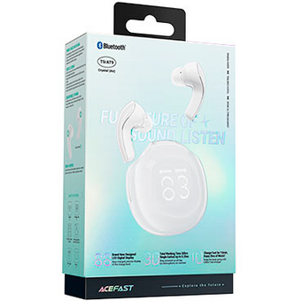  Наушники ACEFAST T9 (AF-T9-PW) Crystal color Air bluetooth earbuds Porcelain White 