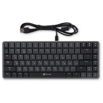  Клавиатура OKLICK K615X (1934413) механическая черный/серебристый USB Multimedia for gamer LED 