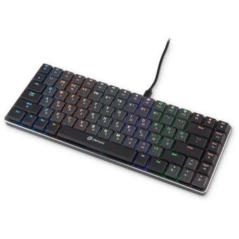  Клавиатура OKLICK K615X (1934413) механическая черный/серебристый USB Multimedia for gamer LED 