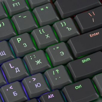  Клавиатура OKLICK K615X (1934413) механическая черный/серебристый USB Multimedia for gamer LED 