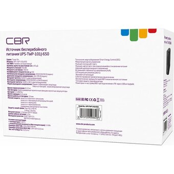  ИБП CBR UPS-TWP-101EJ-650, 650VA/390W, Schuko CEE 7x2 outlets, LED, USB Type-B, RJ11/45 AVR, SEC, 12V/7Ah 