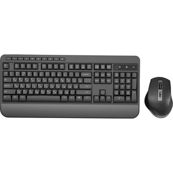  Клавиатура + мышь OKLICK S290W (351701) клав черный мышь черный USB беспроводная Multimedia 