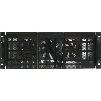  Корпус Procase RE411-D11H0-FC-55 4U server case,11x5.25+0HDD,черный,без блока питания,глубина 550мм 