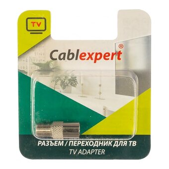  Переходник Cablexpert APL-FTVF-01 F (мама)/TV (мама) блистер 