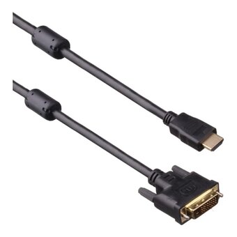  Кабель ExeGate EX191101RUS HDMI-DVI EX-CC-HDMIM-DVIM-1.8 (19M/25M, dual link, 2 фильтра, 1,8м, позолоченные контакты) 