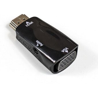  Кабель-переходник ExeGate EX-HDMIM-VGAF-0.2 EX294717RUS HDMI-VGA 19M/15F 0,2м 