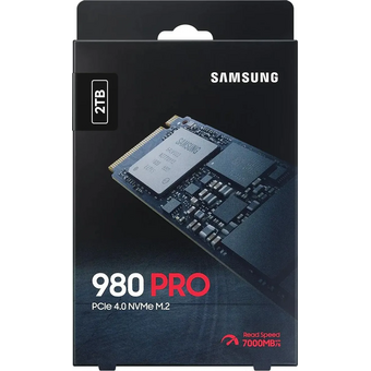  SSD Samsung 980 Pro Series (MZ-V8P2T0B/AM) 2.0Tb M.2 (PCI-E 4.0 x4 , up to 7000/5100MBs, 1000000 IOPs, 3D TLC, Elpis, NVMe 1.3с, DDR4 1024Mb 