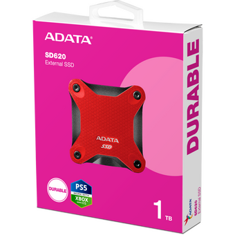  SSD A-DATA SD620 (SD620-1TCRD) 1TB, External, USB 3.2, R/W -550/500 MB/s красный 