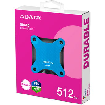  SSD A-DATA SD620 (SD620-512GCBL) 512GB, External, USB 3.2, R/W -550/500 MB/s синий 