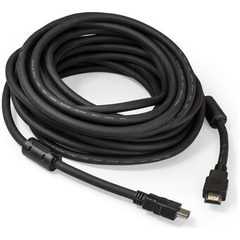  Кабель ExeGate EX287726RUS HDMI EX-CC-HDMI2-10.0F (19M/19M, v2.0, 10м, 4K UHD, Ethernet, ферритовые кольца, позолоченные контакты) 