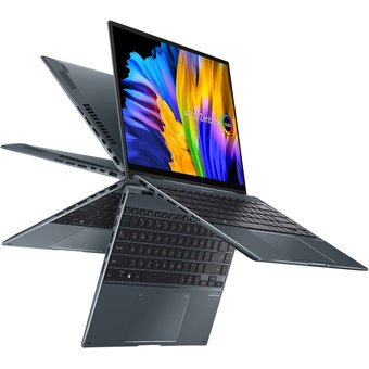  Ноутбук ASUS Zenbook 14 Flip OLED UP5401EA-KN017R 90NB0V41-M007C0 i7-1165G7/16Gb/1Tb SSD/14"Touch OLED WQXGA+/Intel Xe/Win10 Pro 