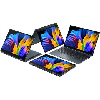  Ноутбук ASUS Zenbook 14 Flip OLED UP5401EA-KN017R 90NB0V41-M007C0 i7-1165G7/16Gb/1Tb SSD/14"Touch OLED WQXGA+/Intel Xe/Win10 Pro 