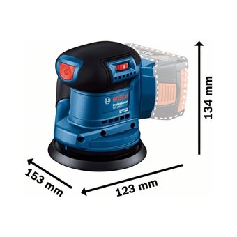  Эксцентриковая шлифмашина Bosch GEX 185-Li без АКБ и ЗУ D125мм аккум. (06013A5020) 