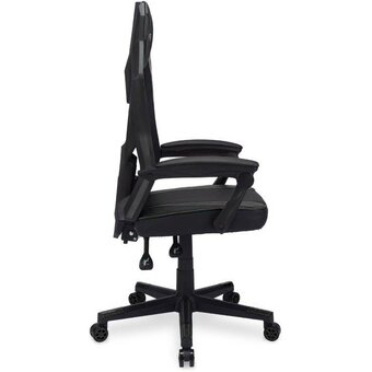  Кресло игровое OKLICK 121G черный сиденье черный искусст.кожа/сетка с подголов. крестов. пластик черный 