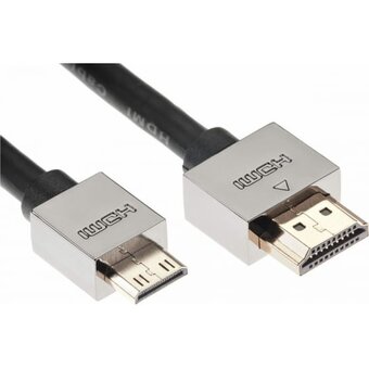  Кабель Vcom CG506AC-1M HDMI-19M -MiniHDMI-19M ver 2.0+3D/Ethernet 1m метал разъемы 